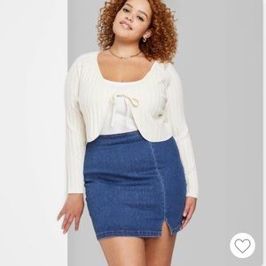 Wild Fable Denim Mini Skirt 0